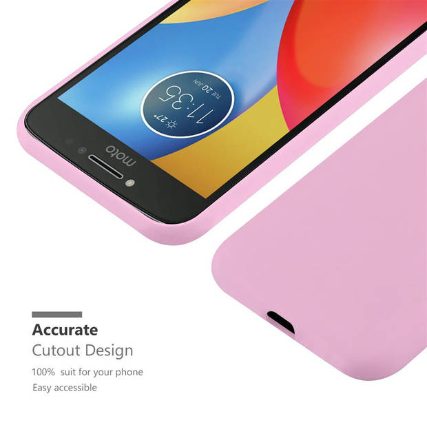 Cadorabo Hoesje geschikt voor Motorola MOTO E4 PLUS in CANDY ROZE - Beschermhoes TPU silicone Case Cover