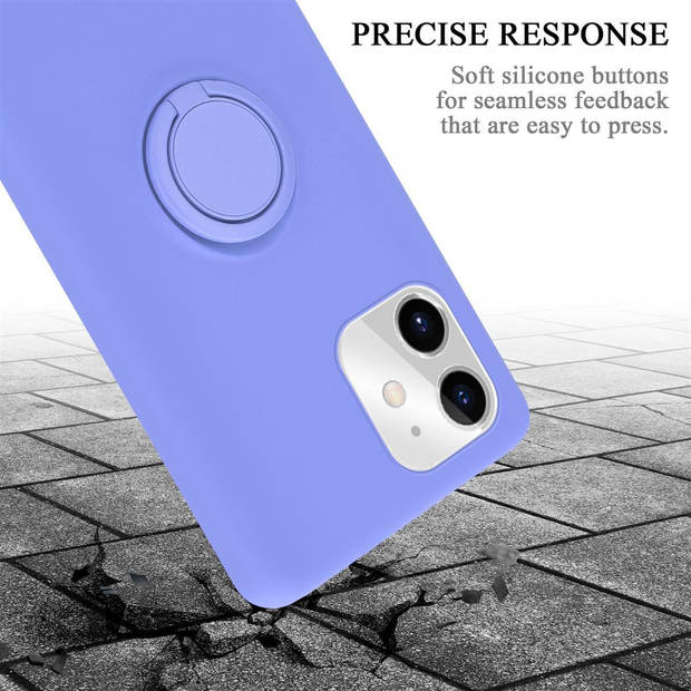 Cadorabo Hoesje geschikt voor Apple iPhone 11 in LIQUID LICHT PAARS - Beschermhoes van TPU silicone Case Cover met ring