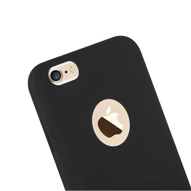Cadorabo Hoesje geschikt voor Apple iPhone 6 / 6S in CANDY ZWART - Beschermhoes TPU silicone Case Cover