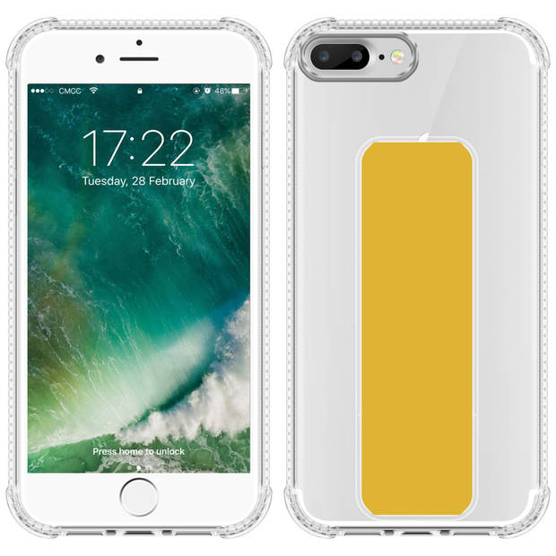 Cadorabo Hoesje geschikt voor Apple iPhone 7 PLUS / 7S PLUS / 8 PLUS Cover in GEEL - Beschermhoes TPU silicone Case met