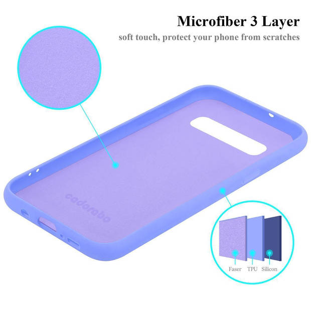 Cadorabo Hoesje geschikt voor Samsung Galaxy S10 5G Case in LIQUID LICHT PAARS - Beschermhoes TPU silicone Cover