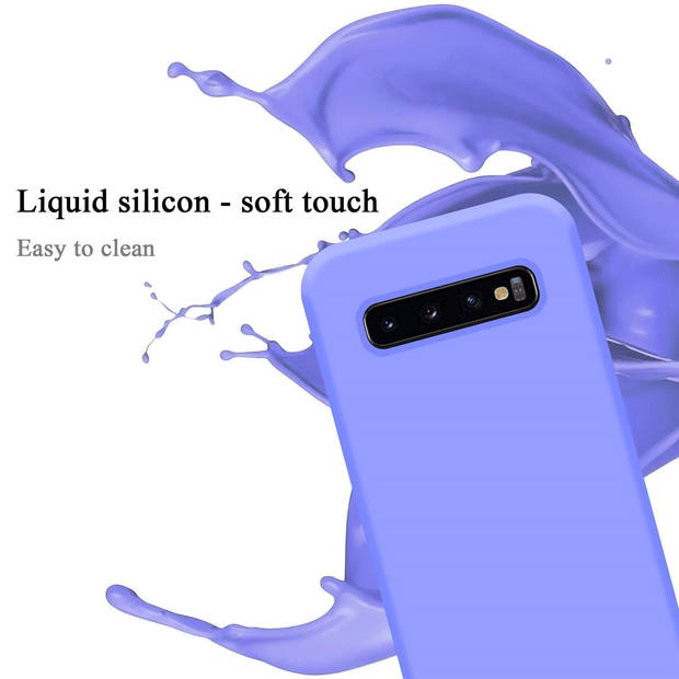 Cadorabo Hoesje geschikt voor Samsung Galaxy S10 5G Case in LIQUID LICHT PAARS - Beschermhoes TPU silicone Cover