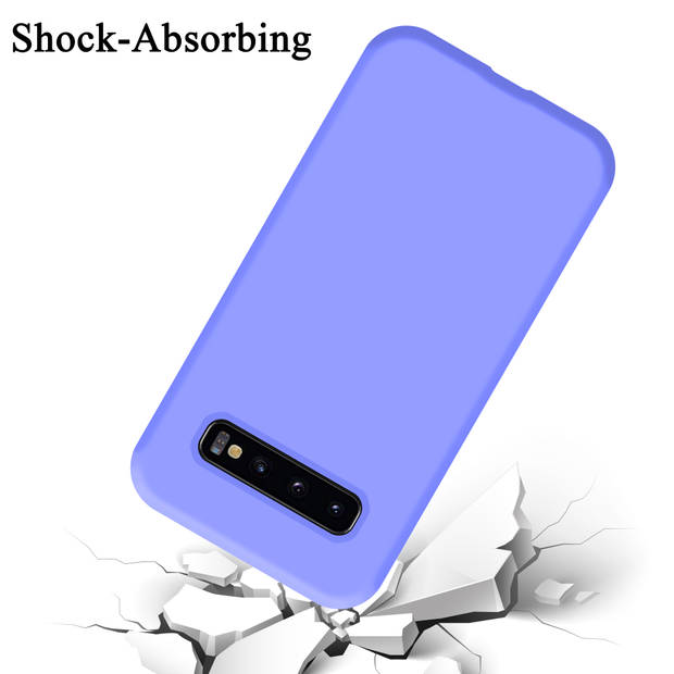 Cadorabo Hoesje geschikt voor Samsung Galaxy S10 5G Case in LIQUID LICHT PAARS - Beschermhoes TPU silicone Cover