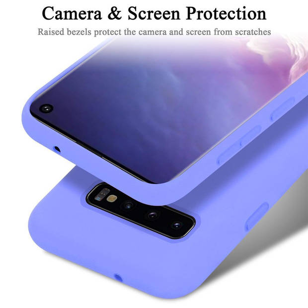 Cadorabo Hoesje geschikt voor Samsung Galaxy S10 PLUS Case in LIQUID LICHT PAARS - Beschermhoes TPU silicone Cover