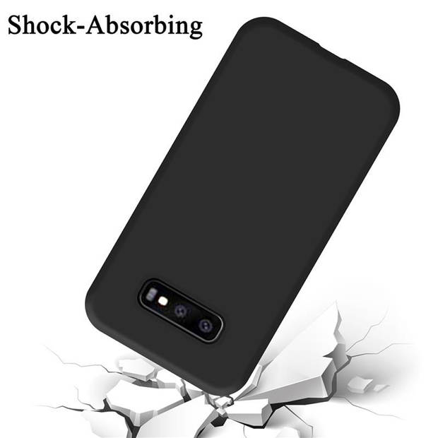 Cadorabo Hoesje geschikt voor Samsung Galaxy S10e Case in LIQUID ZWART - Beschermhoes TPU silicone Cover