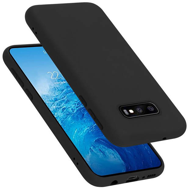 Cadorabo Hoesje geschikt voor Samsung Galaxy S10e Case in LIQUID ZWART - Beschermhoes TPU silicone Cover