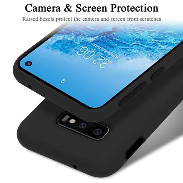 Cadorabo Hoesje geschikt voor Samsung Galaxy S10e Case in LIQUID ZWART - Beschermhoes TPU silicone Cover