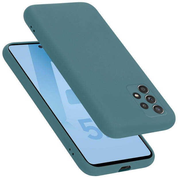 Cadorabo Hoesje geschikt voor Samsung Galaxy A52 (4G / 5G) / A52s Case in LIQUID GROEN - Beschermhoes TPU silicone Cover