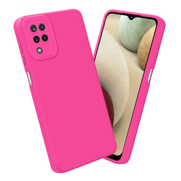 Cadorabo Hoesje geschikt voor Samsung Galaxy A12 / M12 in FLUID HOTPINK - Beschermhoes TPU silicone Cover Case