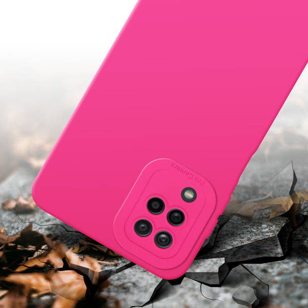 Cadorabo Hoesje geschikt voor Samsung Galaxy A12 / M12 in FLUID HOTPINK - Beschermhoes TPU silicone Cover Case