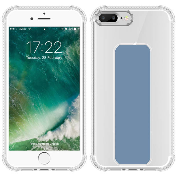 Cadorabo Hoesje geschikt voor Apple iPhone 7 PLUS / 7S PLUS / 8 PLUS Cover in LICHTBLAUW - Beschermhoes TPU silicone