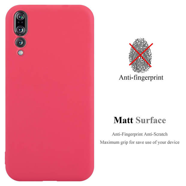 Cadorabo Hoesje geschikt voor Huawei P20 PRO / P20 PLUS in CANDY ROOD - Beschermhoes TPU silicone Case Cover