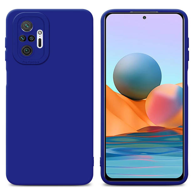 Cadorabo Hoesje geschikt voor Xiaomi RedMi NOTE 10 PRO in FLUID BLAUW - Beschermhoes TPU silicone Cover Case