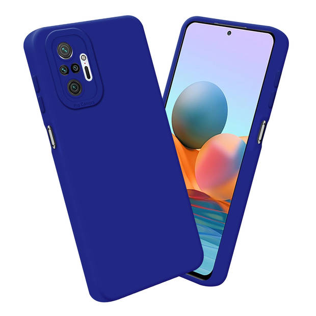 Cadorabo Hoesje geschikt voor Xiaomi RedMi NOTE 10 PRO in FLUID BLAUW - Beschermhoes TPU silicone Cover Case