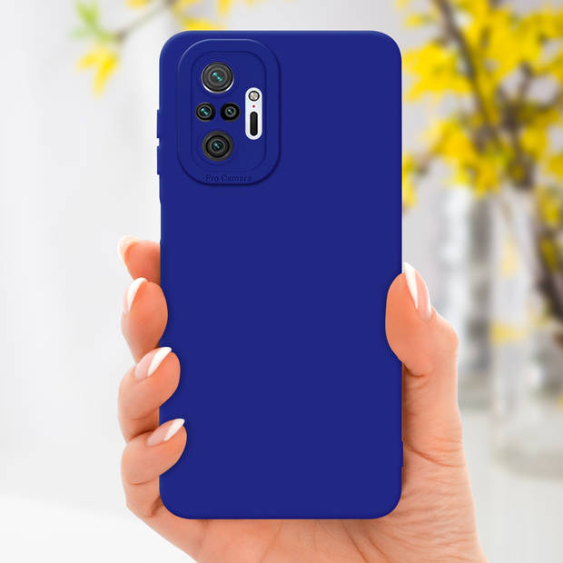 Cadorabo Hoesje geschikt voor Xiaomi RedMi NOTE 10 PRO in FLUID BLAUW - Beschermhoes TPU silicone Cover Case