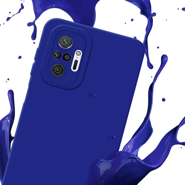 Cadorabo Hoesje geschikt voor Xiaomi RedMi NOTE 10 PRO in FLUID BLAUW - Beschermhoes TPU silicone Cover Case