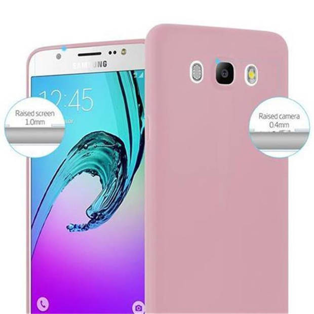 Cadorabo Hoesje geschikt voor Samsung Galaxy J7 2016 in CANDY ROZE - Beschermhoes TPU silicone Case Cover