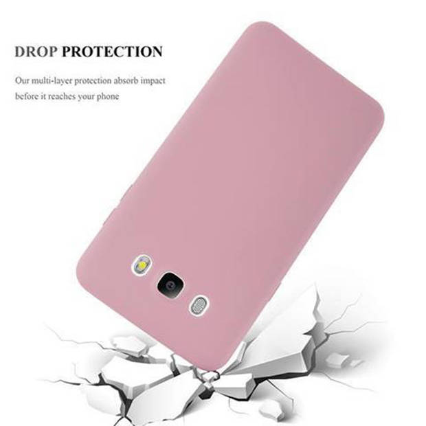 Cadorabo Hoesje geschikt voor Samsung Galaxy J7 2016 in CANDY ROZE - Beschermhoes TPU silicone Case Cover