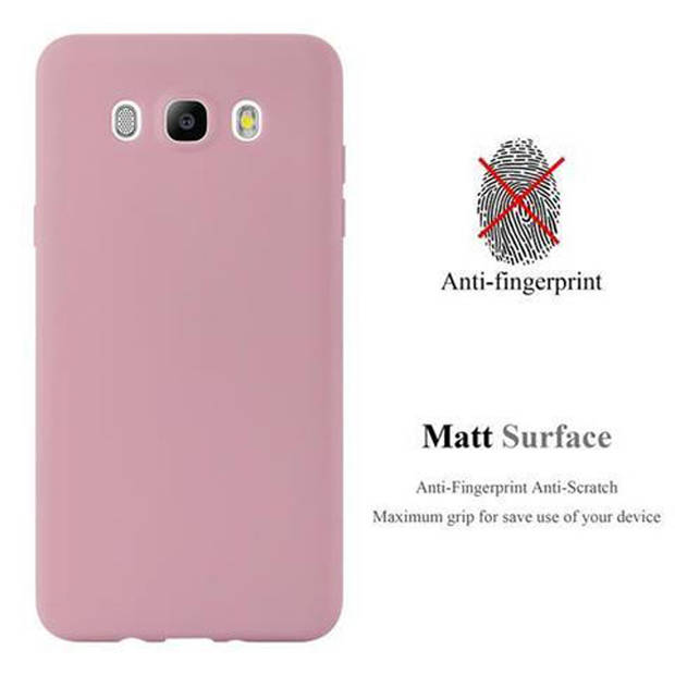 Cadorabo Hoesje geschikt voor Samsung Galaxy J7 2016 in CANDY ROZE - Beschermhoes TPU silicone Case Cover