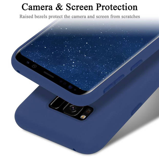 Cadorabo Hoesje geschikt voor Samsung Galaxy S8 Case in LIQUID BLAUW - Beschermhoes TPU silicone Cover