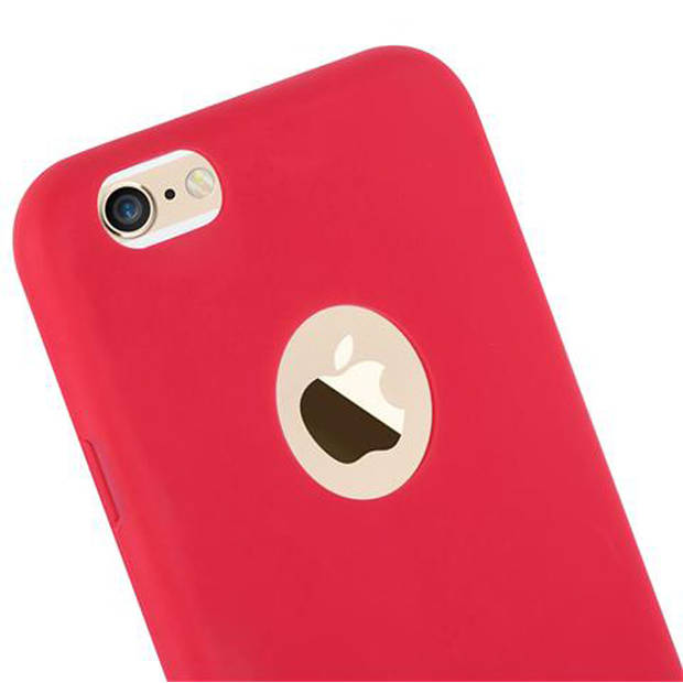 Cadorabo Hoesje geschikt voor Apple iPhone 6 / 6S in CANDY ROOD - Beschermhoes TPU silicone Case Cover