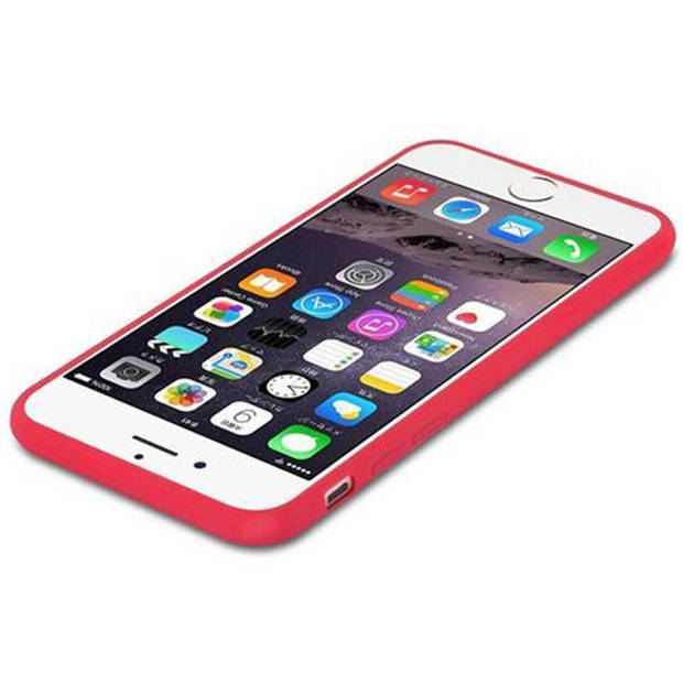 Cadorabo Hoesje geschikt voor Apple iPhone 6 / 6S in CANDY ROOD - Beschermhoes TPU silicone Case Cover