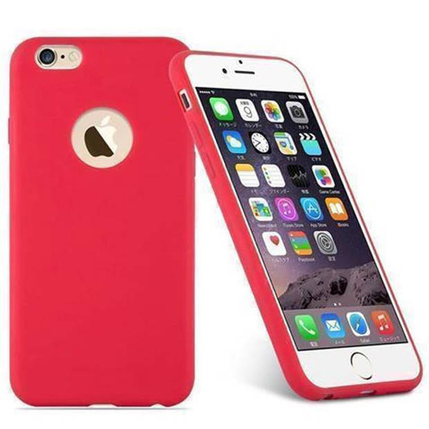 Cadorabo Hoesje geschikt voor Apple iPhone 6 / 6S in CANDY ROOD - Beschermhoes TPU silicone Case Cover