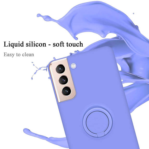 Cadorabo Hoesje geschikt voor Samsung Galaxy S21 PLUS in LIQUID LICHT PAARS - Beschermhoes van TPU silicone Case Cover