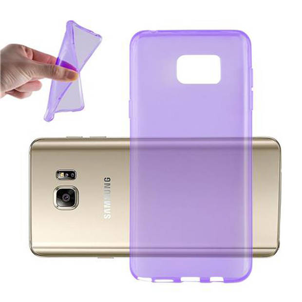 Cadorabo Hoesje geschikt voor Samsung Galaxy NOTE 5 in TRANSPARANT PAARS - Beschermhoes Cover gemaakt van TPU Silicone