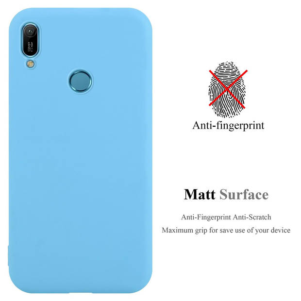 Cadorabo Hoesje geschikt voor Huawei Y6 2019 in CANDY BLAUW - Beschermhoes TPU silicone Case Cover