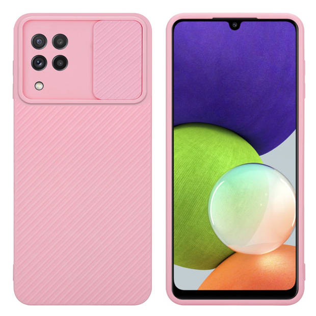 Cadorabo Hoesje geschikt voor Samsung Galaxy A22 4G in Bonbon Roze - Beschermhoes TPU-silicone Case Cover