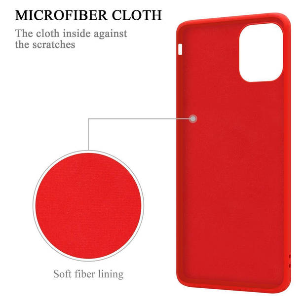 Cadorabo Hoesje geschikt voor Apple iPhone 11 PRO MAX in LIQUID ROOD - Beschermhoes van TPU silicone Case Cover met ring