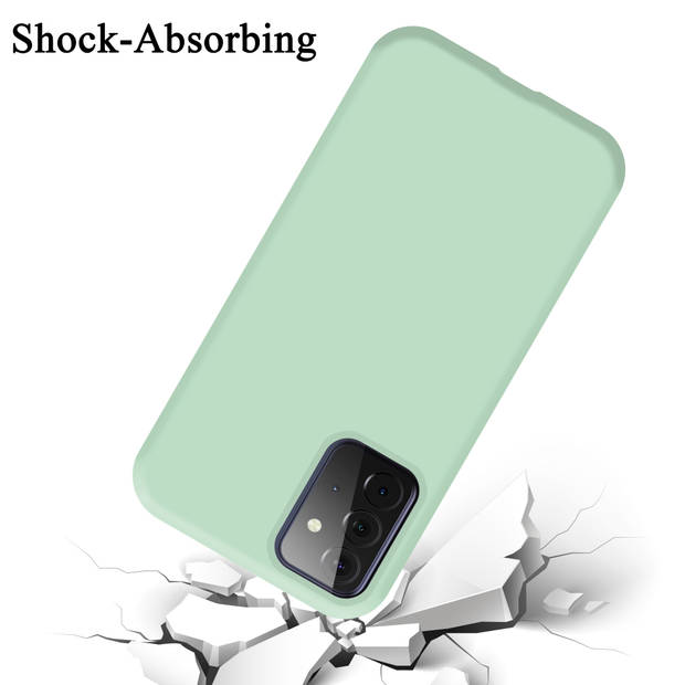 Cadorabo Hoesje geschikt voor Samsung Galaxy A72 4G / 5G Case in LIQUID LICHT GROEN - Beschermhoes TPU silicone Cover