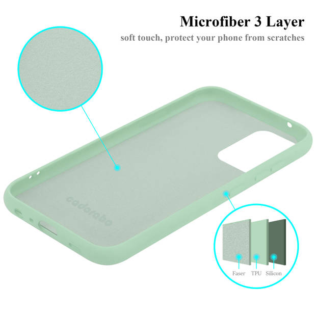 Cadorabo Hoesje geschikt voor Samsung Galaxy A72 4G / 5G Case in LIQUID LICHT GROEN - Beschermhoes TPU silicone Cover