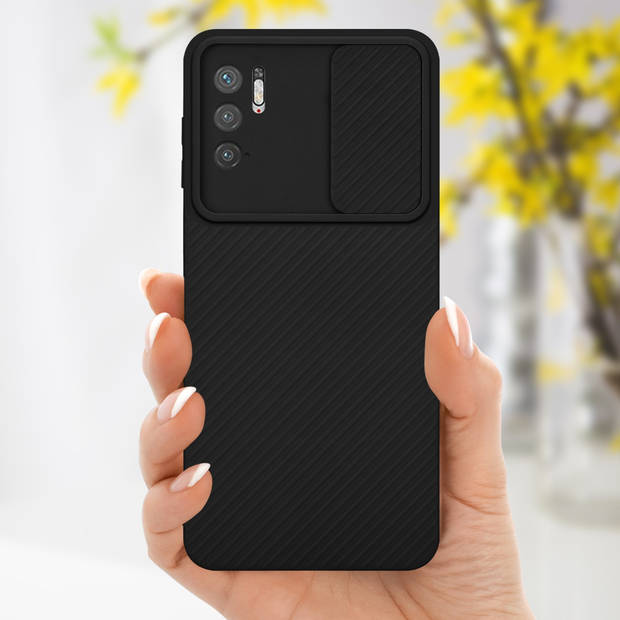 Cadorabo Hoesje geschikt voor Xiaomi RedMi NOTE 10 5G / POCO M3 PRO 5G in Bonbon Zwart - Beschermhoes TPU-silicone Case