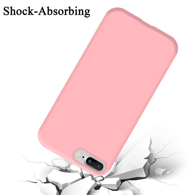 Cadorabo Hoesje geschikt voor Apple iPhone 7 PLUS / 7S PLUS / 8 PLUS Case in LIQUID ROZE - Beschermhoes TPU silicone