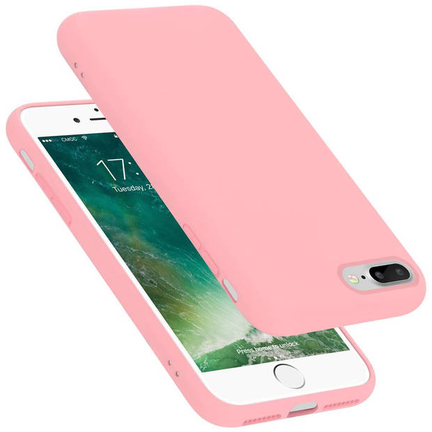 Cadorabo Hoesje geschikt voor Apple iPhone 7 PLUS / 7S PLUS / 8 PLUS Case in LIQUID ROZE - Beschermhoes TPU silicone