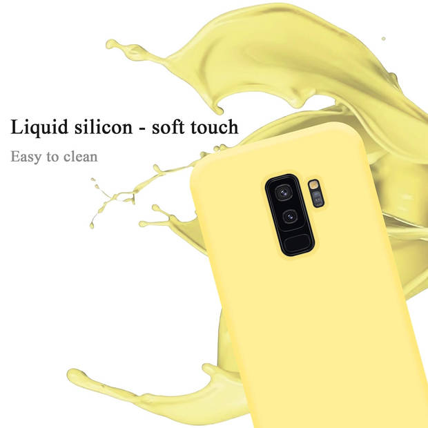 Cadorabo Hoesje geschikt voor Samsung Galaxy S9 PLUS Case in LIQUID GEEL - Beschermhoes TPU silicone Cover