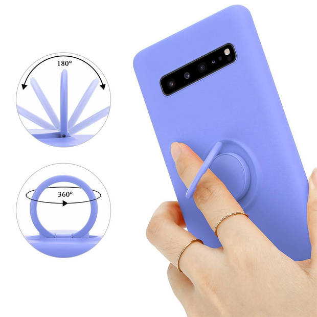 Cadorabo Hoesje geschikt voor Samsung Galaxy S10 5G in LIQUID LICHT PAARS - Beschermhoes van TPU silicone Case Cover met