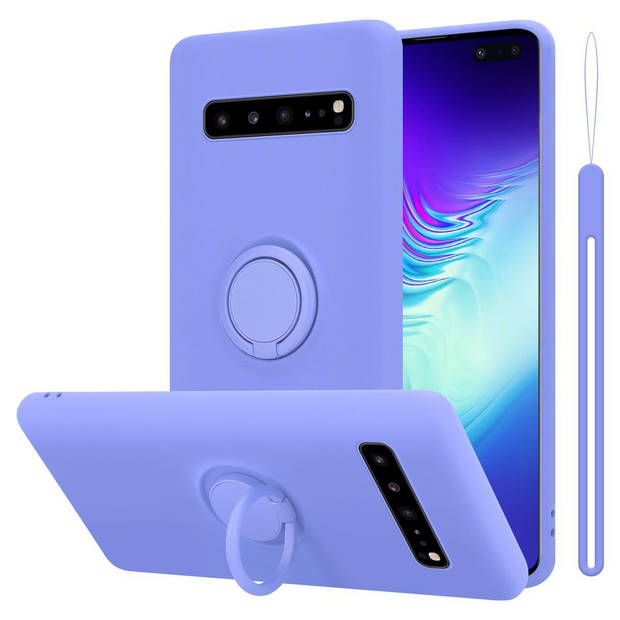 Cadorabo Hoesje geschikt voor Samsung Galaxy S10 5G in LIQUID LICHT PAARS - Beschermhoes van TPU silicone Case Cover met