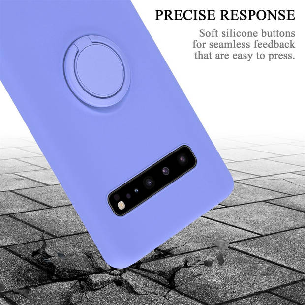 Cadorabo Hoesje geschikt voor Samsung Galaxy S10 5G in LIQUID LICHT PAARS - Beschermhoes van TPU silicone Case Cover met