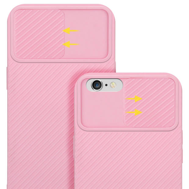 Cadorabo Hoesje geschikt voor Apple iPhone 6 PLUS / 6S PLUS in Bonbon Roze - Beschermhoes TPU-silicone Case Cover