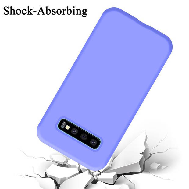 Cadorabo Hoesje geschikt voor Samsung Galaxy S10 PLUS Case in LIQUID LICHT PAARS - Beschermhoes TPU silicone Cover