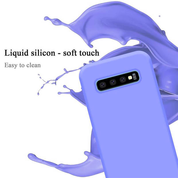 Cadorabo Hoesje geschikt voor Samsung Galaxy S10 PLUS Case in LIQUID LICHT PAARS - Beschermhoes TPU silicone Cover