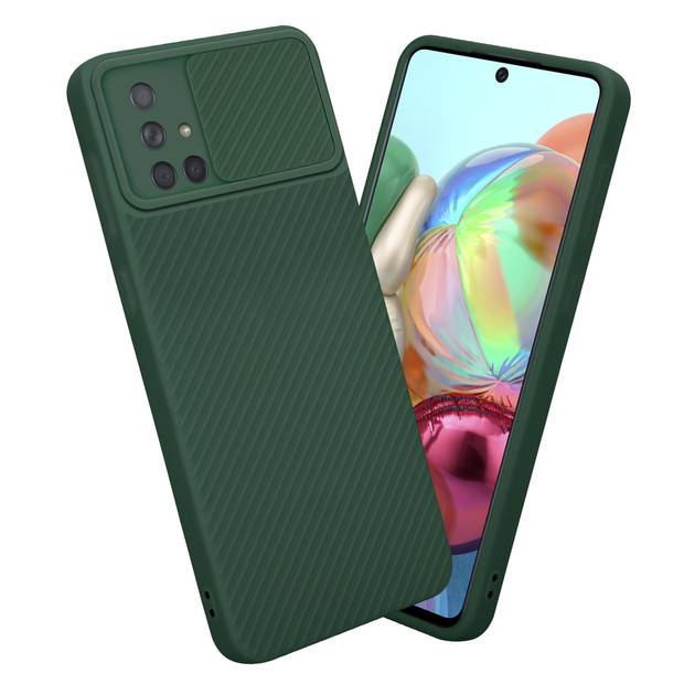 Cadorabo Hoesje geschikt voor Samsung Galaxy A71 4G in Bonbon Groen - Beschermhoes TPU-silicone Case Cover