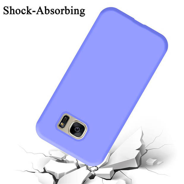 Cadorabo Hoesje geschikt voor Samsung Galaxy S7 Case in LIQUID LICHT PAARS - Beschermhoes TPU silicone Cover