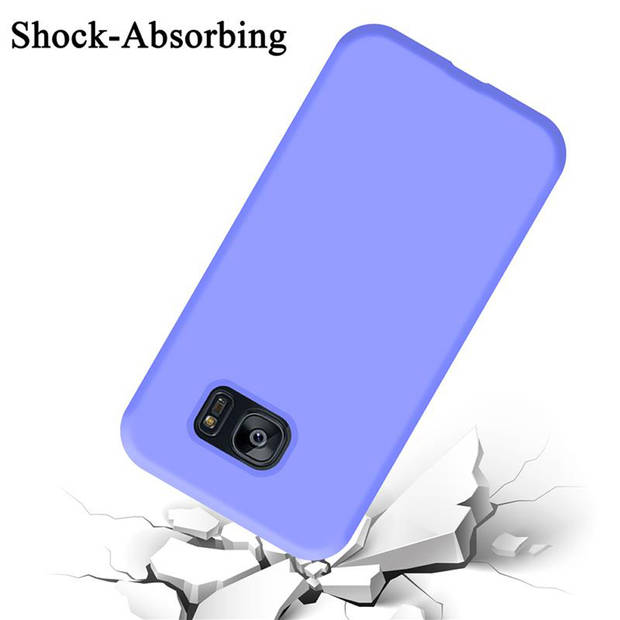 Cadorabo Hoesje geschikt voor Samsung Galaxy S7 EDGE Case in LIQUID LICHT PAARS - Beschermhoes TPU silicone Cover