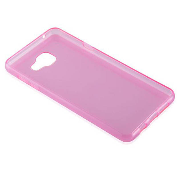 Cadorabo Hoesje geschikt voor Samsung Galaxy A7 2016 in TRANSPARANT ROZE - Beschermhoes Cover gemaakt van TPU Silicone