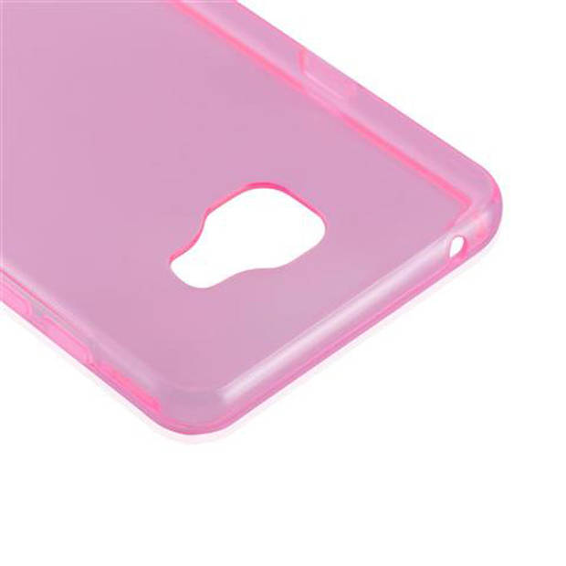 Cadorabo Hoesje geschikt voor Samsung Galaxy A7 2016 in TRANSPARANT ROZE - Beschermhoes Cover gemaakt van TPU Silicone