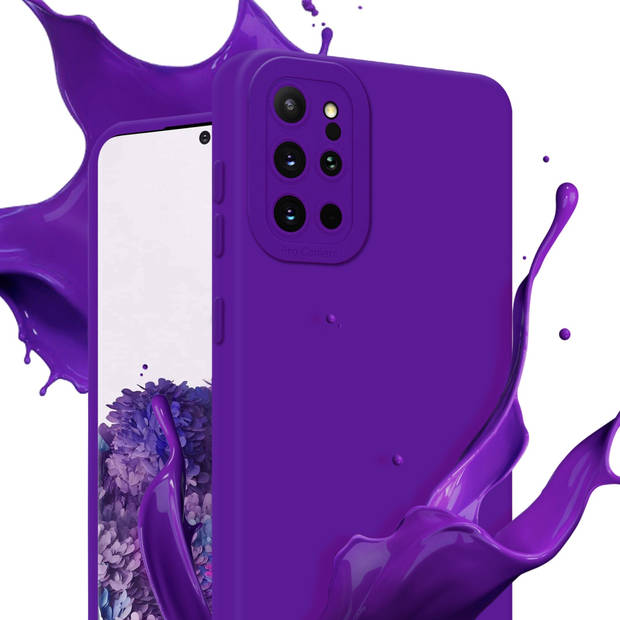 Cadorabo Hoesje geschikt voor Samsung Galaxy S20 PLUS in FLUID DONKER PAARS - Beschermhoes TPU silicone Cover Case